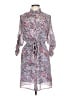 DKNYC 100% Polyester Paisley Pink Purple Casual Dress Size L (estimated) - photo 1