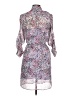 DKNYC 100% Polyester Paisley Pink Purple Casual Dress Size L (estimated) - photo 2