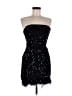 70°F/21°C 100% Polyester Stars Black Cocktail Dress Size L - photo 1