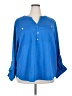 Adrienne Vittadini Blue 3/4 Sleeve Blouse Size 3X - photo 1
