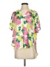 Jodifl 100% Polyester Pink Green Short Sleeve Blouse Size S - photo 1