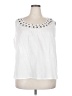 Avenue 100% Cotton White Sleeveless Blouse Size 22 - 24 Plus - photo 1