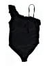 Unbranded Solid Black One Piece Swimsuit Size L - photo 2