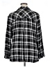 Venus 100% Rayon Plaid Black 3/4 Sleeve Blouse Size 1X - photo 2