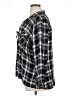 Venus 100% Rayon Plaid Black 3/4 Sleeve Blouse Size 1X - photo 5