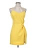 NBD Solid Yellow Casual Dress Size XS - photo 1