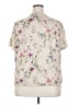 Shein Curve Floral Ivory Short Sleeve Blouse Size 18 Plus (3) - photo 2