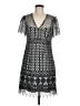 Nanette Lepore 100% Polyester Paisley Gray Black Cocktail Dress Size 8 - photo 1