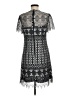 Nanette Lepore 100% Polyester Paisley Gray Black Cocktail Dress Size 8 - photo 2
