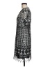 Nanette Lepore 100% Polyester Paisley Gray Black Cocktail Dress Size 8 - photo 5