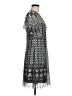 Nanette Lepore 100% Polyester Paisley Gray Black Cocktail Dress Size 8 - photo 4