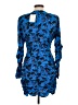 Zara Print Blue Cocktail Dress Size L - photo 2