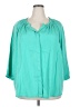 Intro Teal 3/4 Sleeve Blouse Size 2X - photo 1