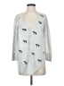 Nic + Zoe Gray 3/4 Sleeve Button-Down Shirt Size S - photo 1