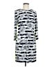 Eliza J Graphic Gray Casual Dress Size 8 - photo 1