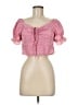 Shein Pink Short Sleeve Blouse Size 6 - photo 1