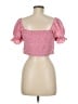 Shein Pink Short Sleeve Blouse Size 6 - photo 2