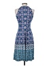Wisp Print Blue Cocktail Dress Size 2 - photo 2