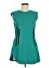 Derek Lam 100% Wool Color Block Teal Casual Dress Size 8 - photo 1