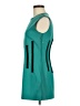 Derek Lam 100% Wool Color Block Teal Casual Dress Size 8 - photo 5