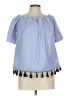 Style Envy Blue Short Sleeve Blouse Size L - photo 1