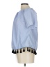 Style Envy Blue Short Sleeve Blouse Size L - photo 5
