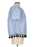 Style Envy Blue Short Sleeve Blouse Size L - photo 4