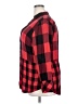 Cato 100% Rayon Plaid Red Long Sleeve Button-Down Shirt Size 18 - 20 - photo 5
