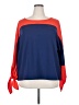 Du Jour Color Block Blue 3/4 Sleeve Blouse Size 2X - photo 1