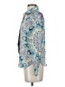 Wardrobe 100% Polyester Paisley Blue Long Sleeve Blouse Size XS - photo 5