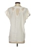 Maurices 100% Polyester Ivory Short Sleeve Blouse Size S - photo 2