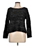 Jolt Metallic Black Pullover Sweater Size L - photo 1
