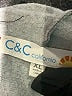 C&C California Hearts Gray Pullover Sweater Size XL - photo 7