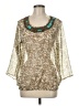 Chico's Brown 3/4 Sleeve Blouse Size Med (1) - photo 1