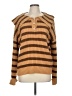 Line & Dot Stripes Brown Pullover Sweater Size M - photo 1