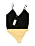 WAYF 100% Polyester Yellow Bodysuit Size L - photo 1
