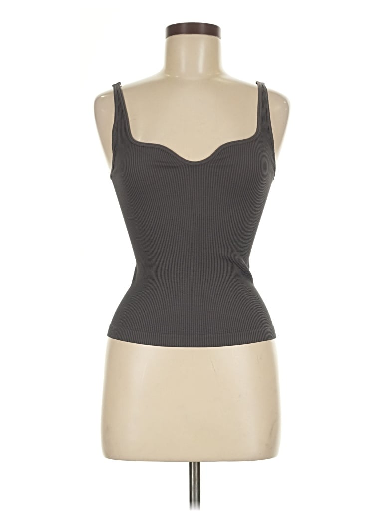 Pre-owned Nikibiki Tank Top Gray Strapless Neckline Tops