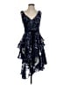 MARCHESA notte 100% Polyester Paisley Blue Cocktail Dress Size 0 - photo 1
