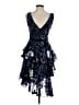 MARCHESA notte 100% Polyester Paisley Blue Cocktail Dress Size 0 - photo 2