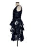 MARCHESA notte 100% Polyester Paisley Blue Cocktail Dress Size 0 - photo 5