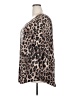 JM Collection Animal Print Brown Long Sleeve Blouse Size XXL - photo 5