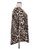 JM Collection Animal Print Brown Long Sleeve Blouse Size XXL - photo 4
