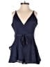 Altar'd State 100% Polyester Solid Blue Romper Size XS - photo 1