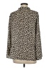 Insight 100% Polyester Animal Print Brown Long Sleeve Blouse Size M - photo 2