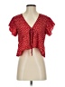 Shein 100% Polyester Red Short Sleeve Blouse Size 4 - photo 1