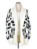Dillard's Animal Print White Cardigan Size XXL - photo 1