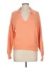 Old Navy 100% Cotton Solid Orange Pullover Sweater Size M - photo 1