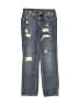 Justice 100% Cotton Blue Silver Jeans Size 8s - photo 1