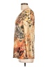 Wonders Animal Print Gold Long Sleeve Blouse Size L - photo 5