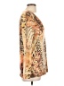 Wonders Animal Print Gold Long Sleeve Blouse Size L - photo 4